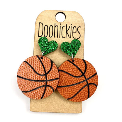 Custom I Heart Basketball Dangles