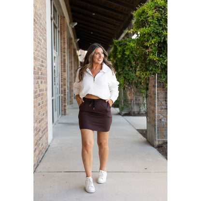 Ready to Ship | The Bridget BROWN Jogger Skirt