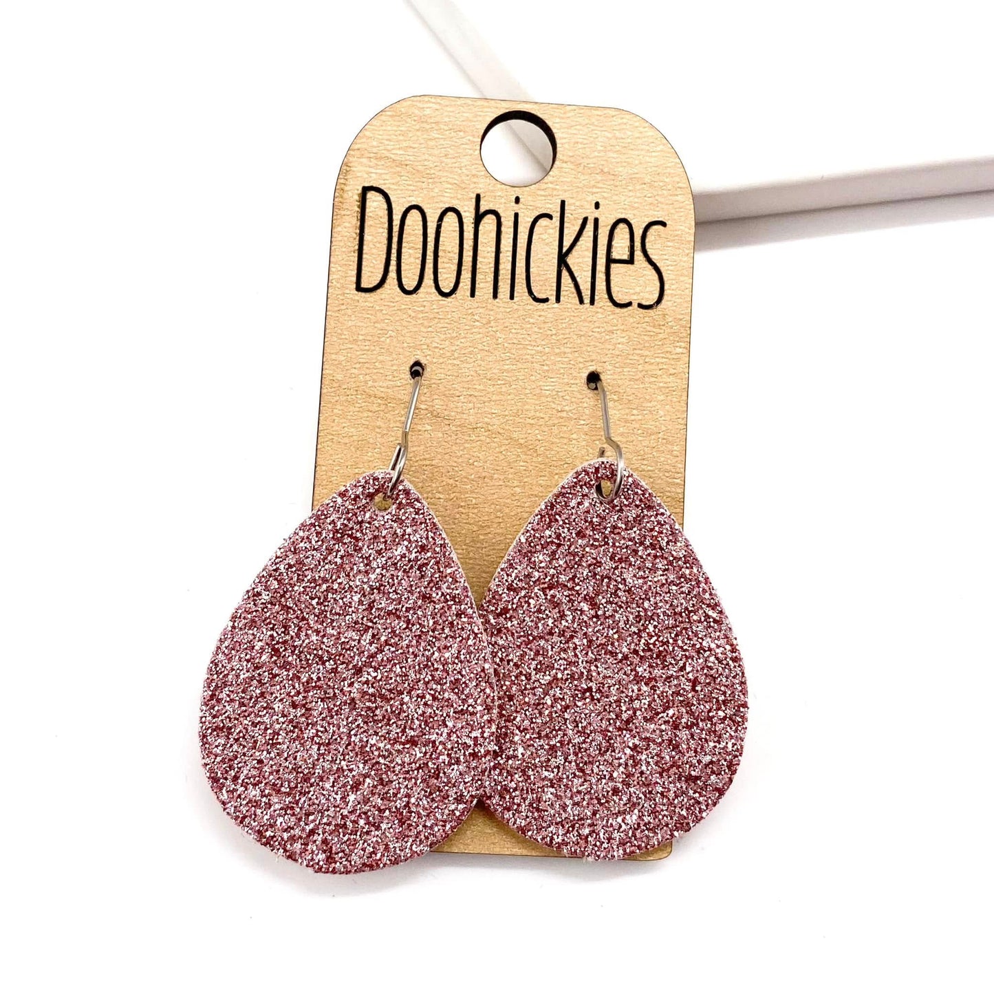 1.5" The Pink Soiree Mini Collection Leather Earrings