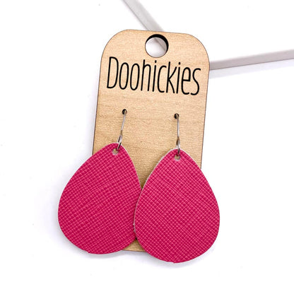 1.5" The Pink Soiree Mini Collection Leather Earrings