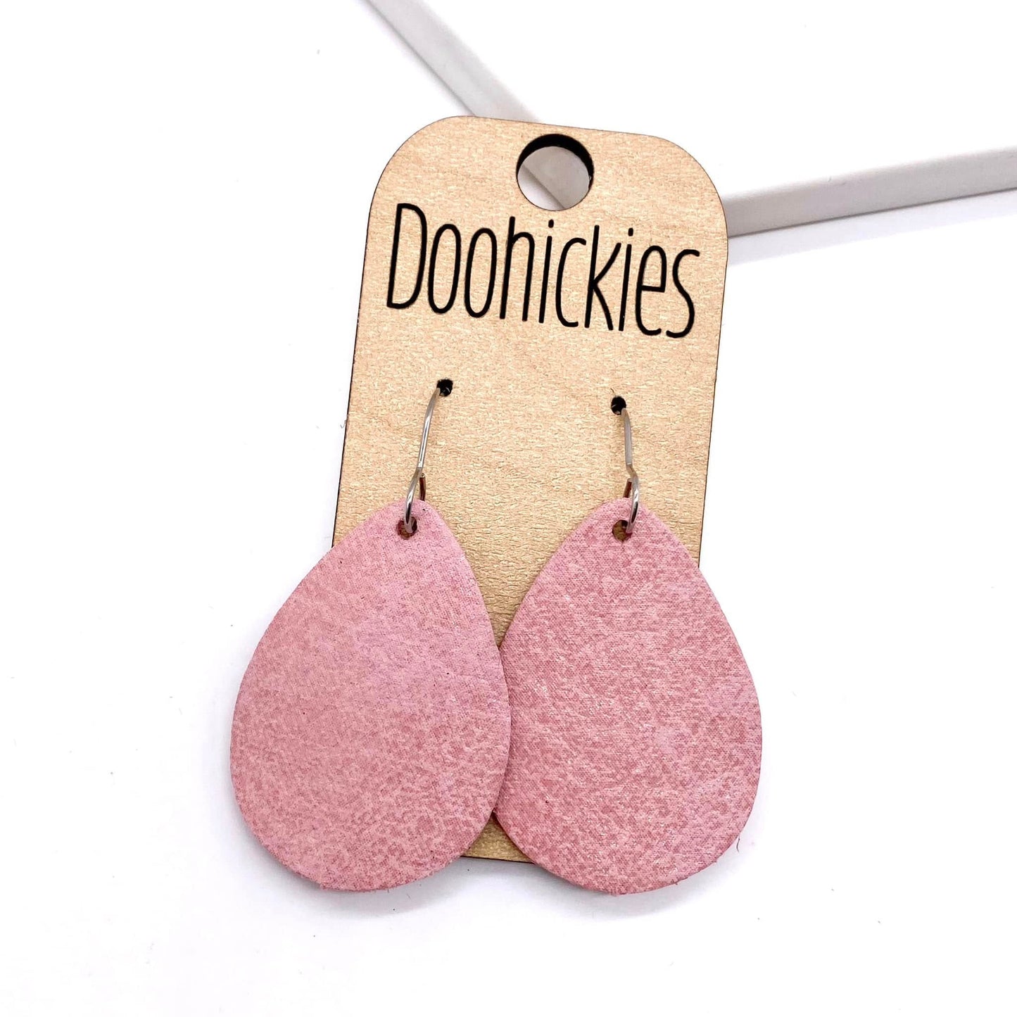 1.5" The Pink Soiree Mini Collection Leather Earrings