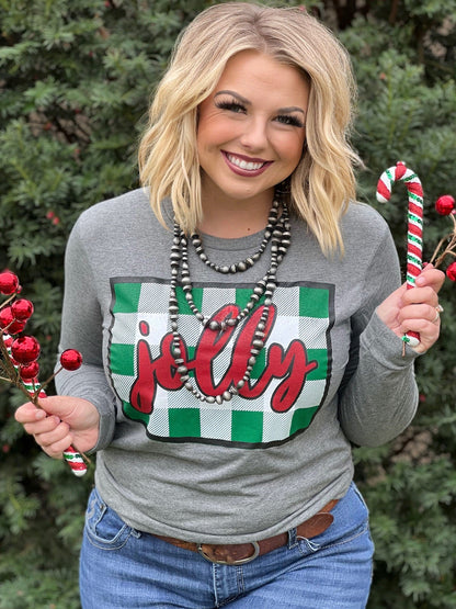 Jolly Plaid Tee