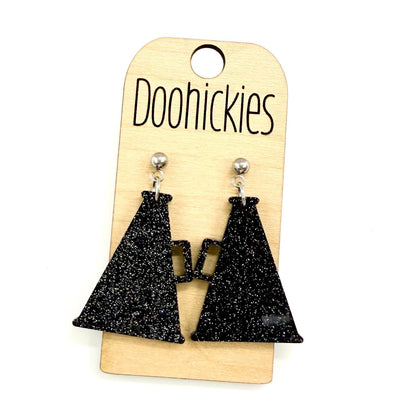 Glitter Cheer Megaphone Dangles - Custom Spirit Earrings