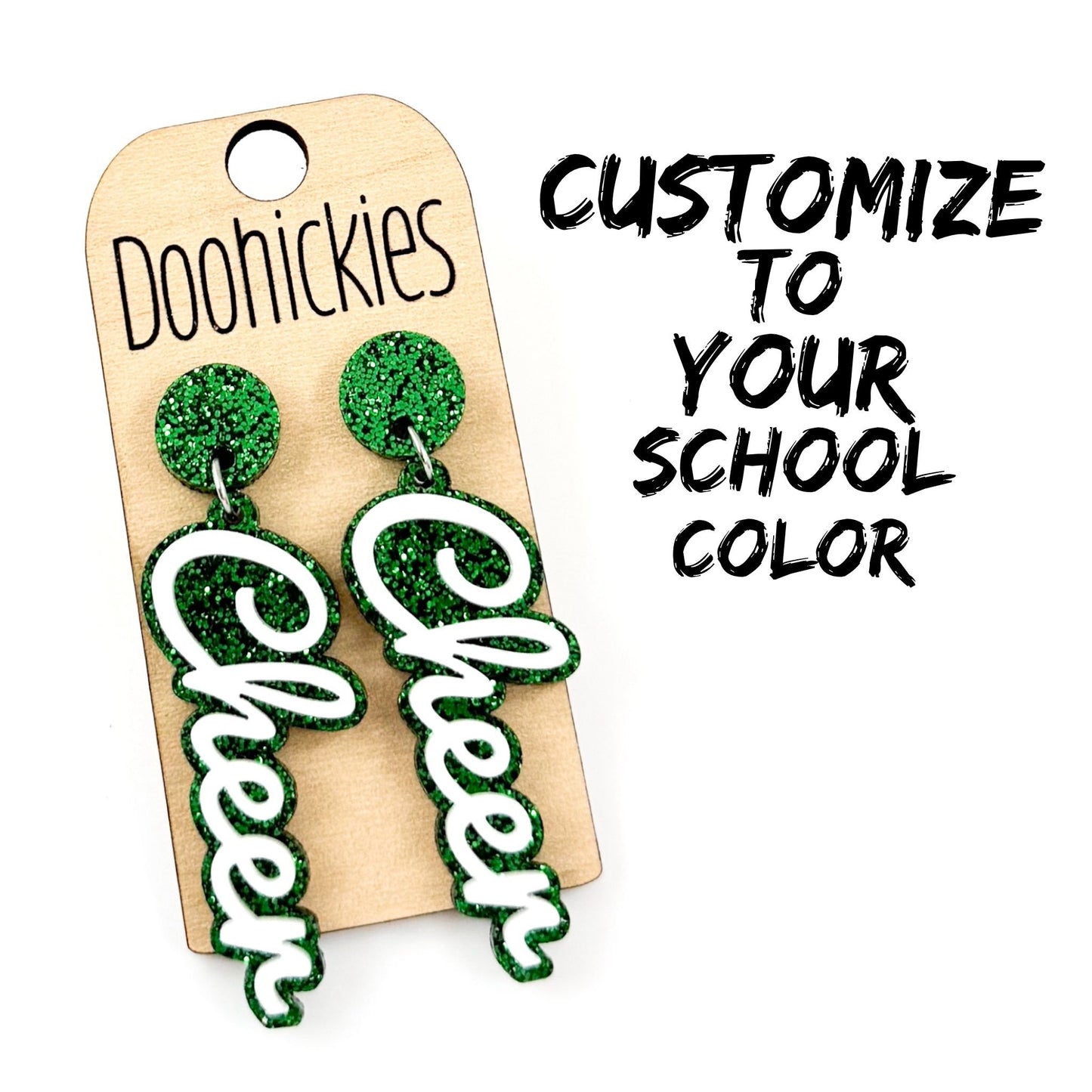 2.25" Custom Star Script Layered Mascot Acrylics (Comment w/Mascots) - Spirit Earrings (Copy)