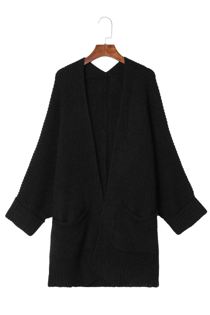 Oversized Batwing Pocketed Cardigan