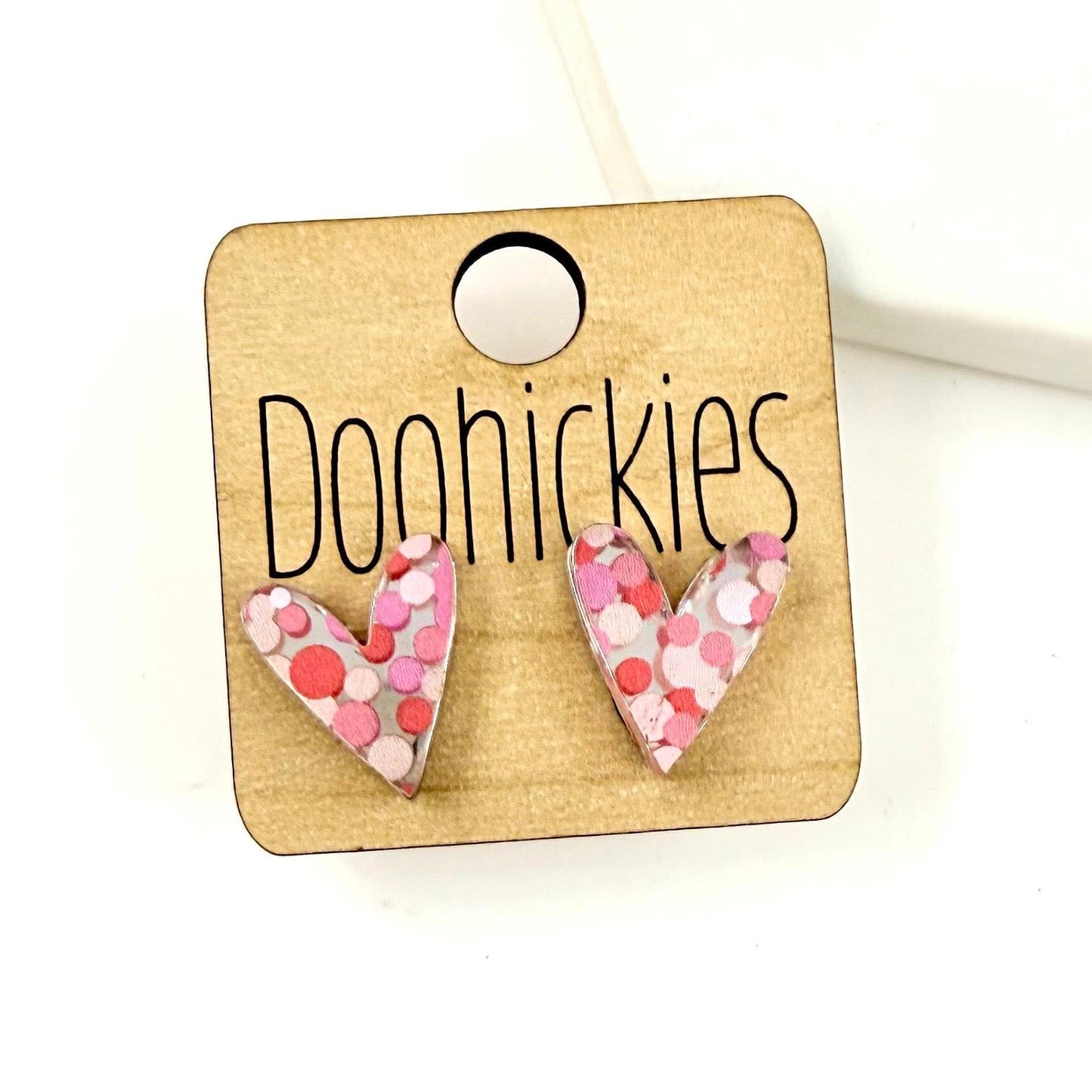 The Sweetheart Confetti Heart Stud Earring Collection - 2 Size Options