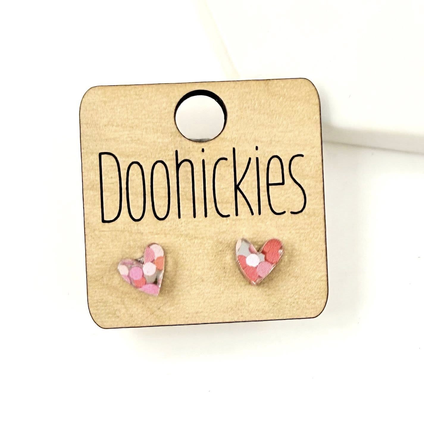 The Sweetheart Confetti Heart Stud Earring Collection - 2 Size Options