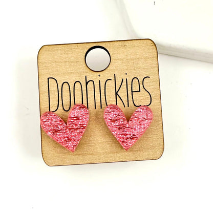 The Love Sparkles Swoopy Heart Studs Collection - Valentines Earrings