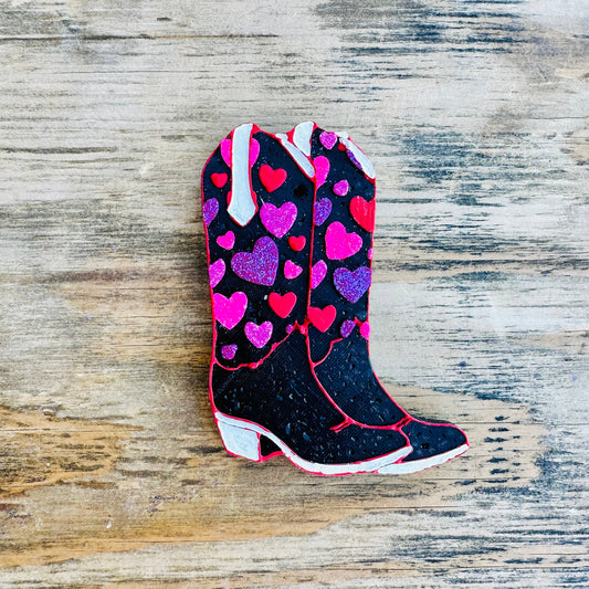 Valentines Boot with Hearts Car Freshie