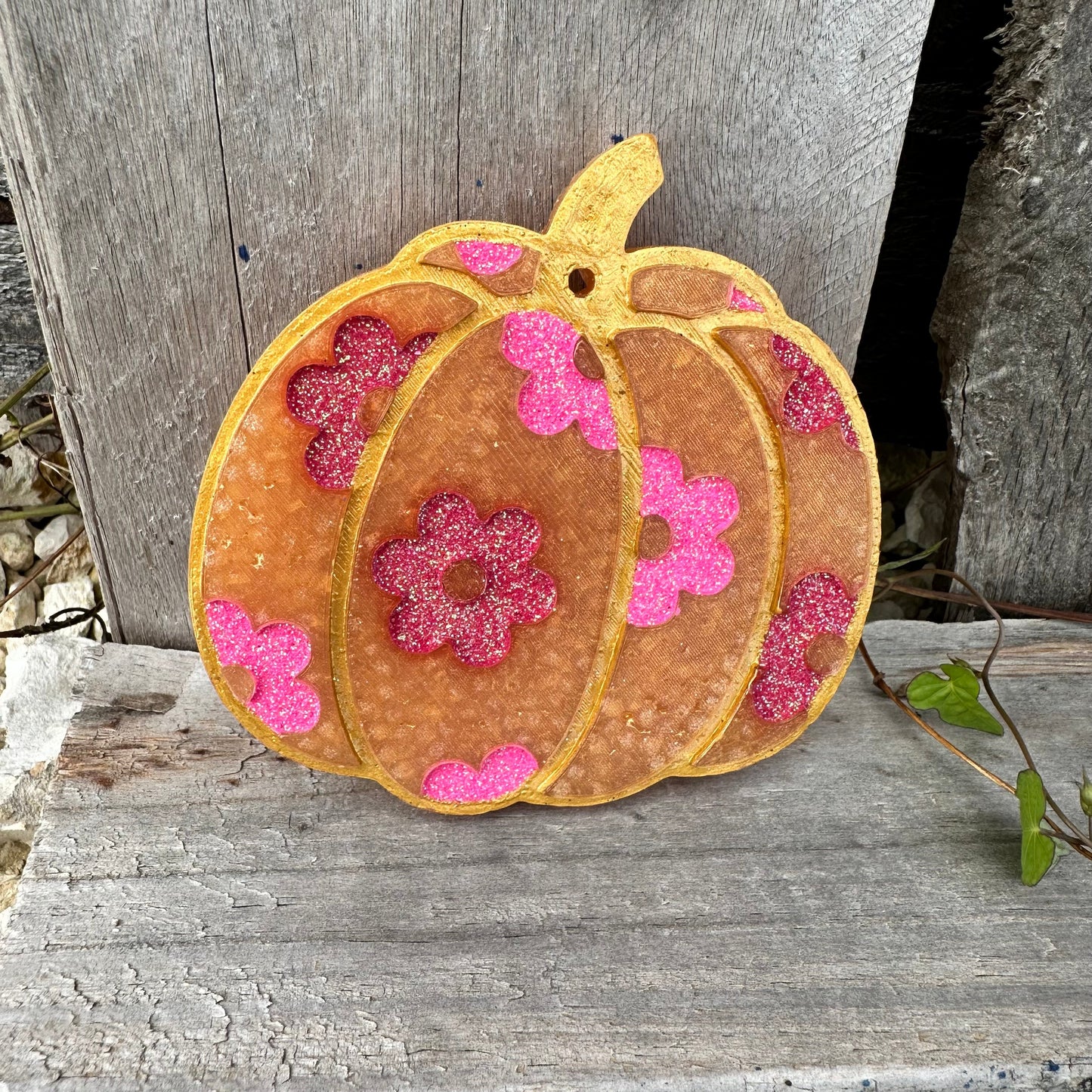 Fall 2.0 Flower Pumpkin Car Freshie