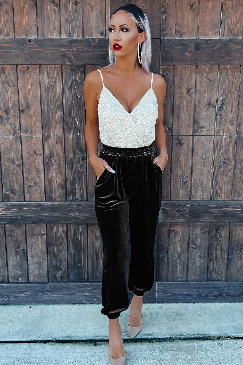 Pocket Velvet Joggers