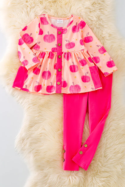 Pink Pumpkin Girls Set