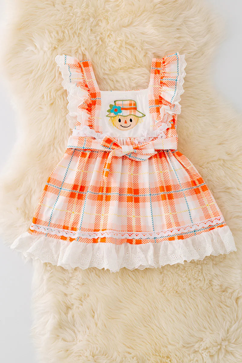 Embroidered Scarecrow Girls Dress