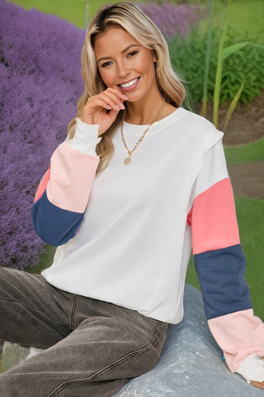 The Chloe Color Block Long Sleeve Top