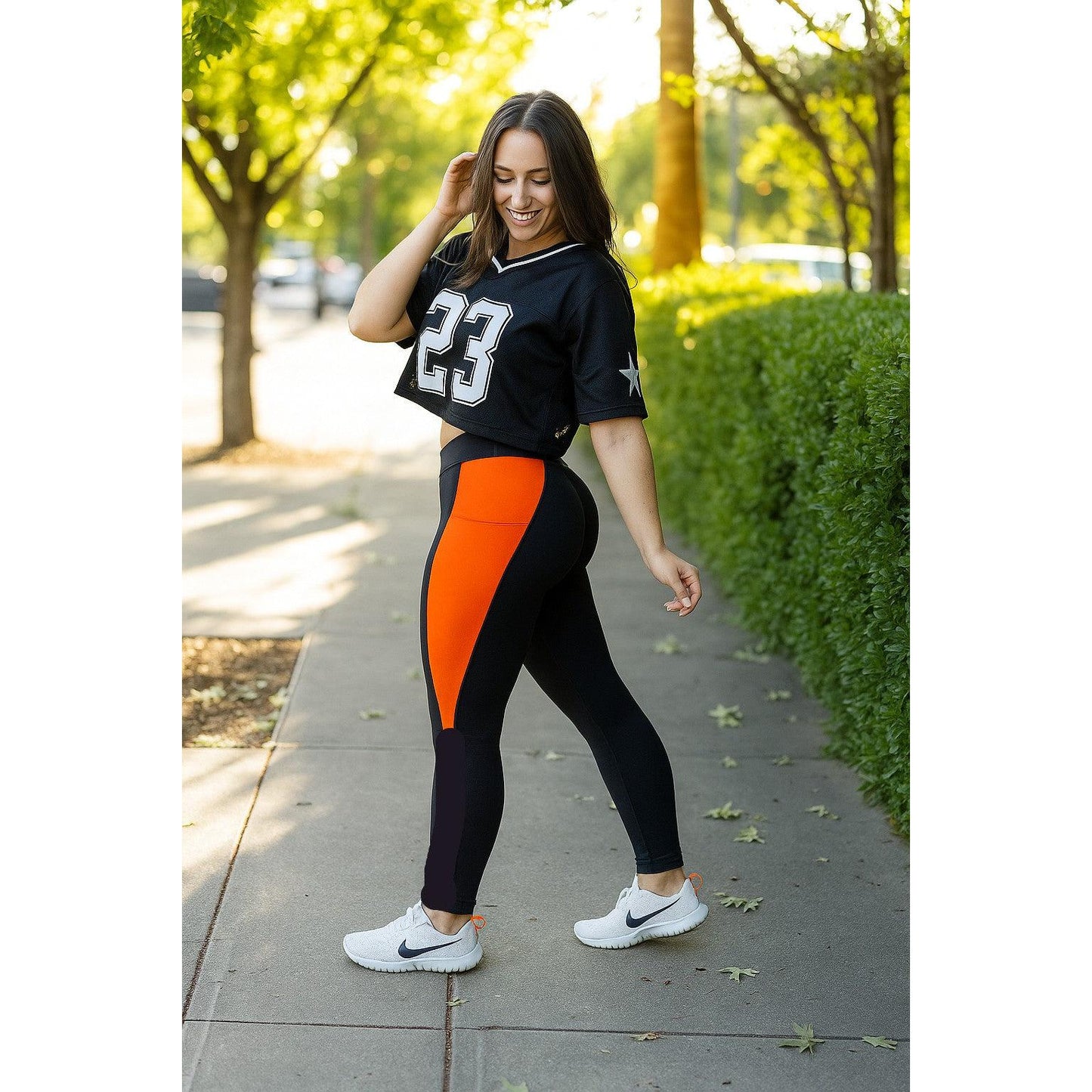Ready to Ship | The Tatumn - Orange  Panel Leggings