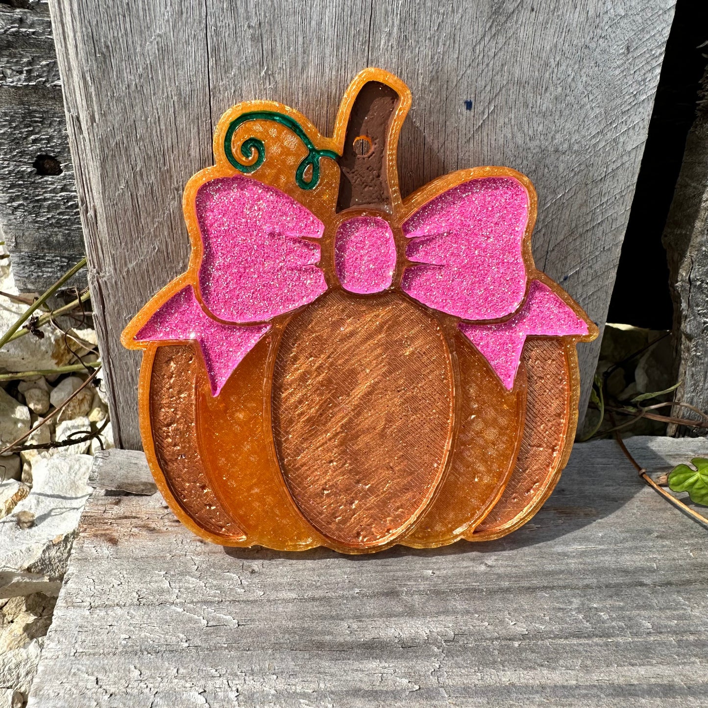 Fall 2.0 Pumpkin with Bow Car Freshie