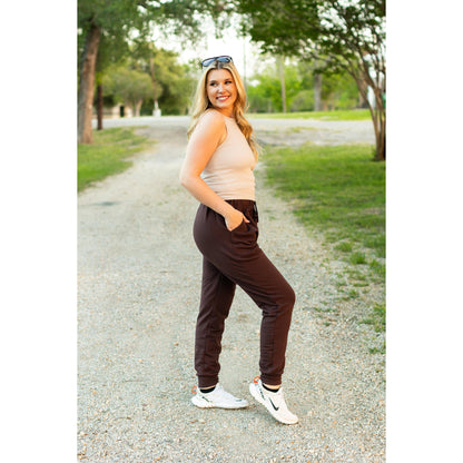 The Brinley Brown Fleece Joggers