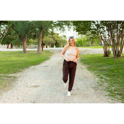 The Brinley Brown Fleece Joggers