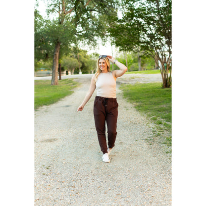 The Brinley Brown Fleece Joggers