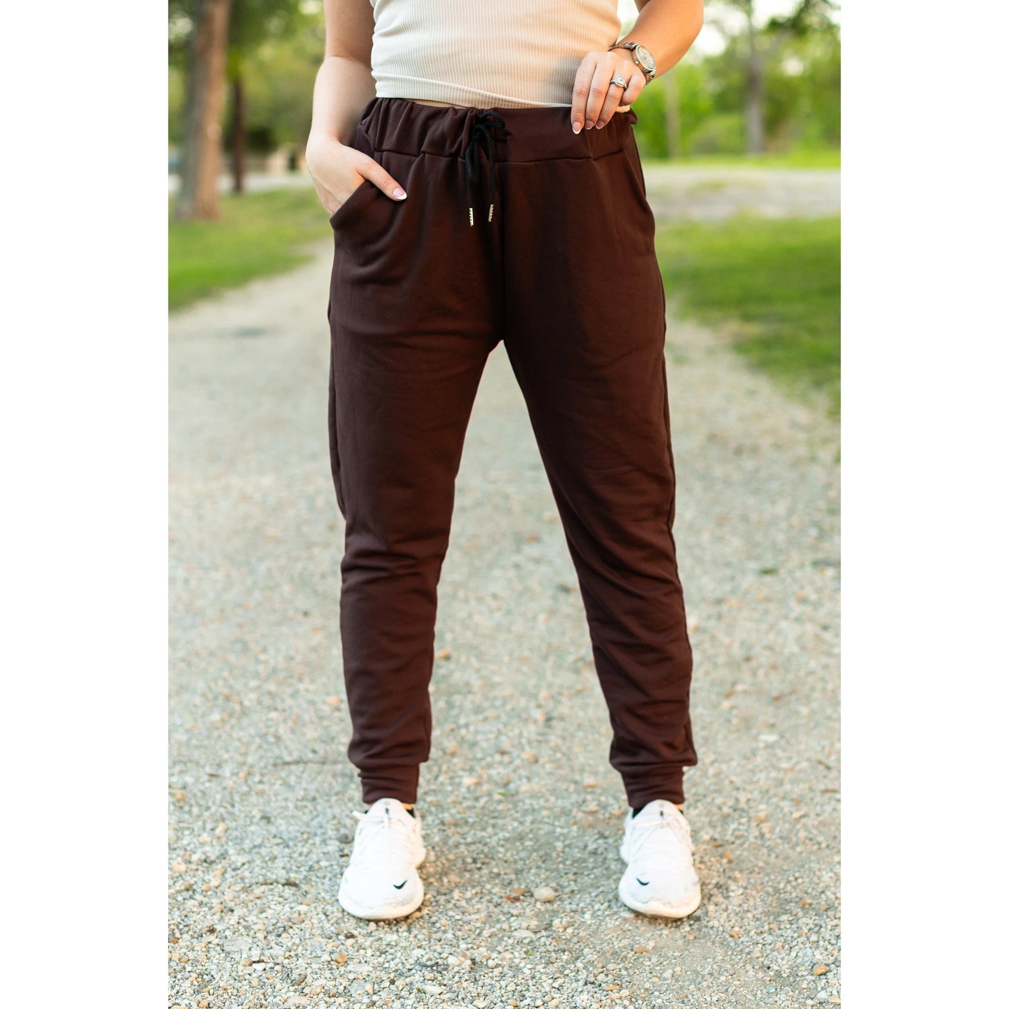 The Brinley Brown Fleece Joggers