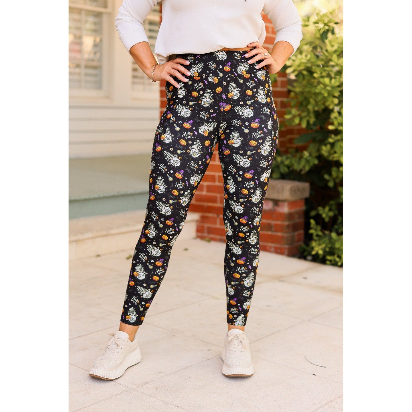 Halloween Gnomes Full Length Leggings