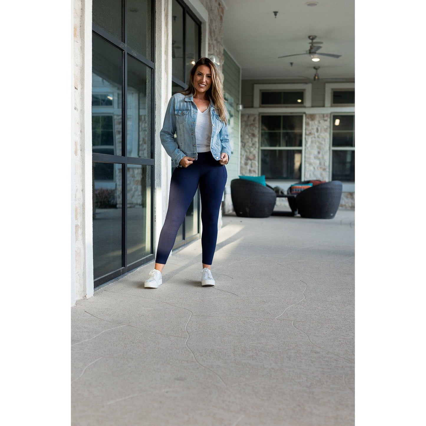 PreOrder  | The Nyla -2 Pack -  Navy Full-Length with Pocket Leggings
