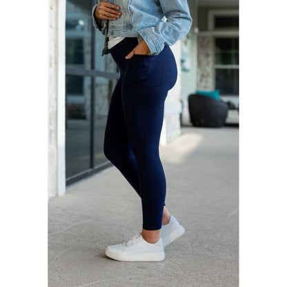 PreOrder  | The Nyla -2 Pack -  Navy Full-Length with Pocket Leggings