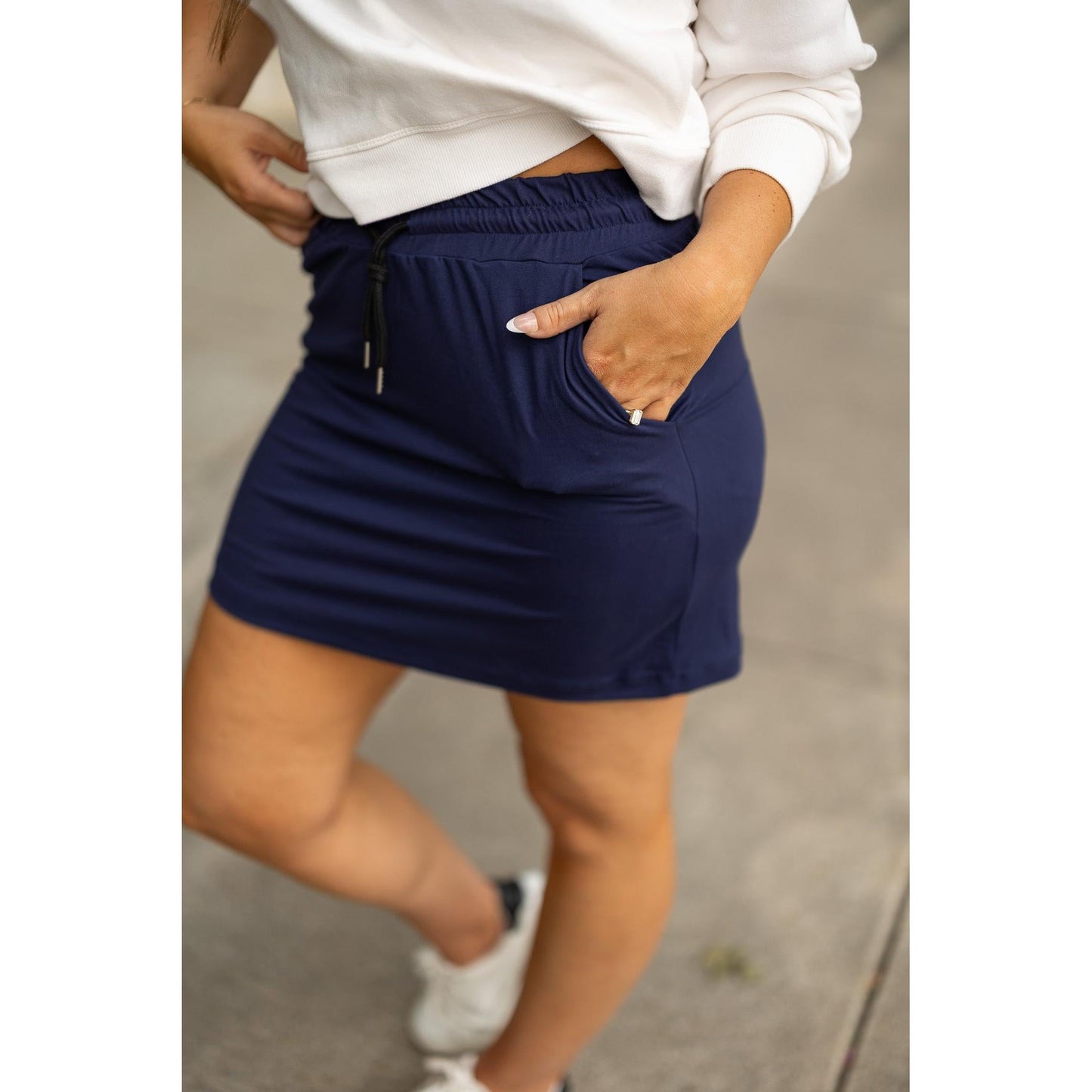 Ready to Ship | The Naomi NAVY Jogger Skirt