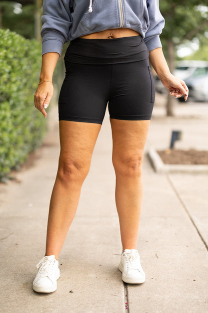 Ready to Ship | The Taylor Fold-Over Biker 5" Shorts