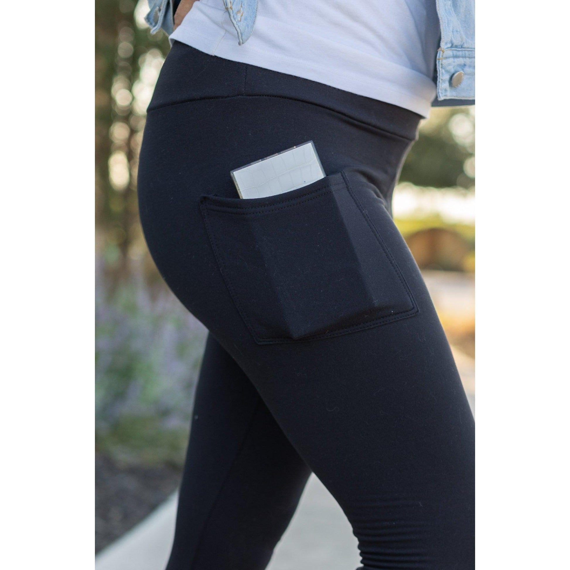 “Buttery soft black leggings for women with high waistband