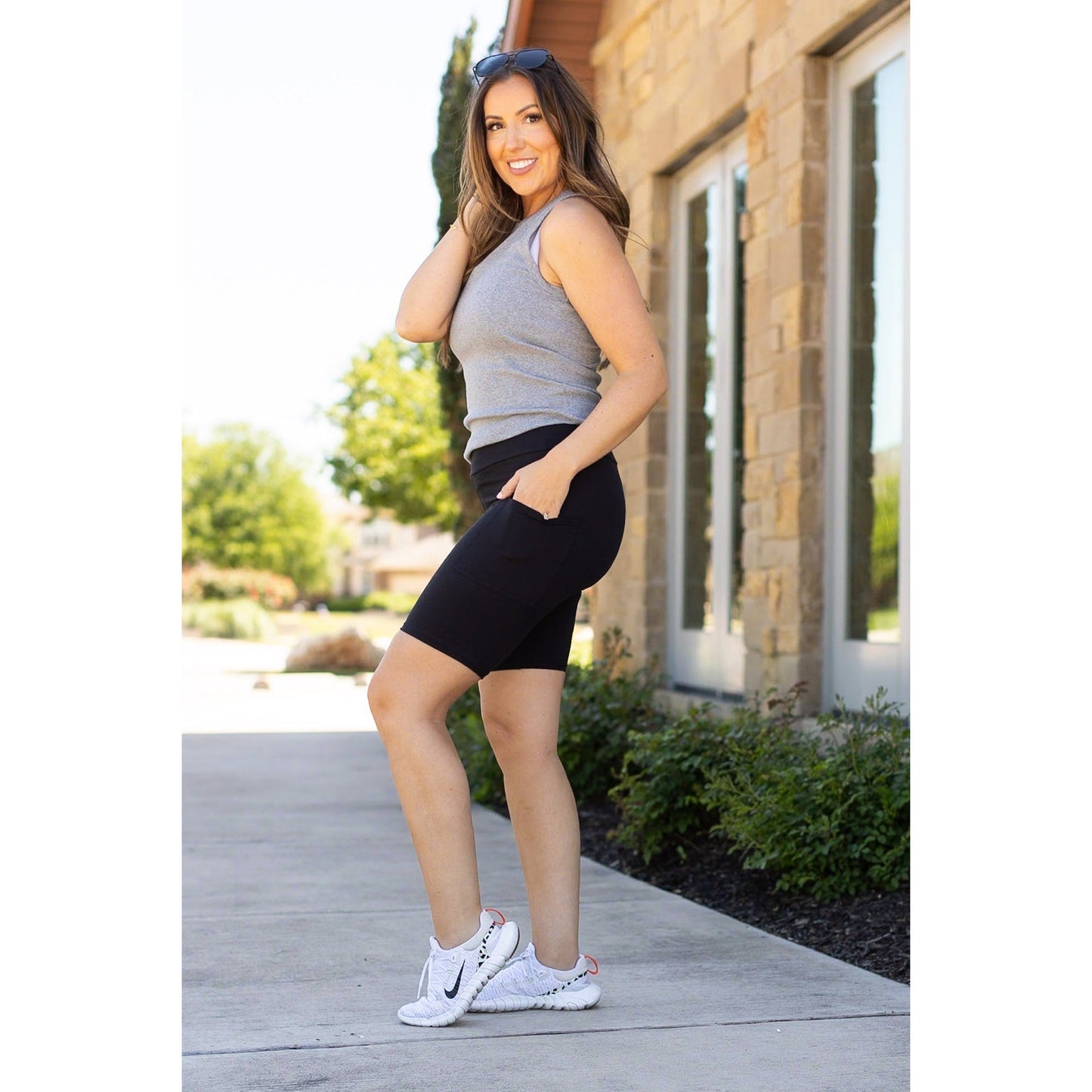 Ready to Ship  | The Bree - Black  BIKER 7-inch SHORTS