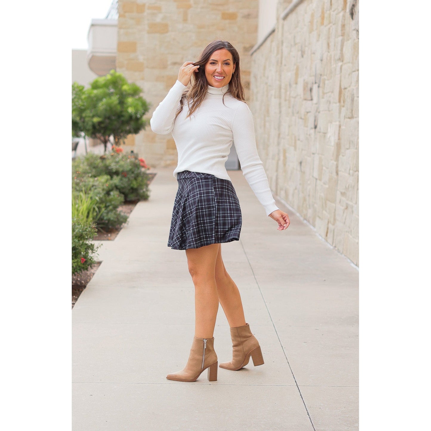 The Brenna Plaid Skort