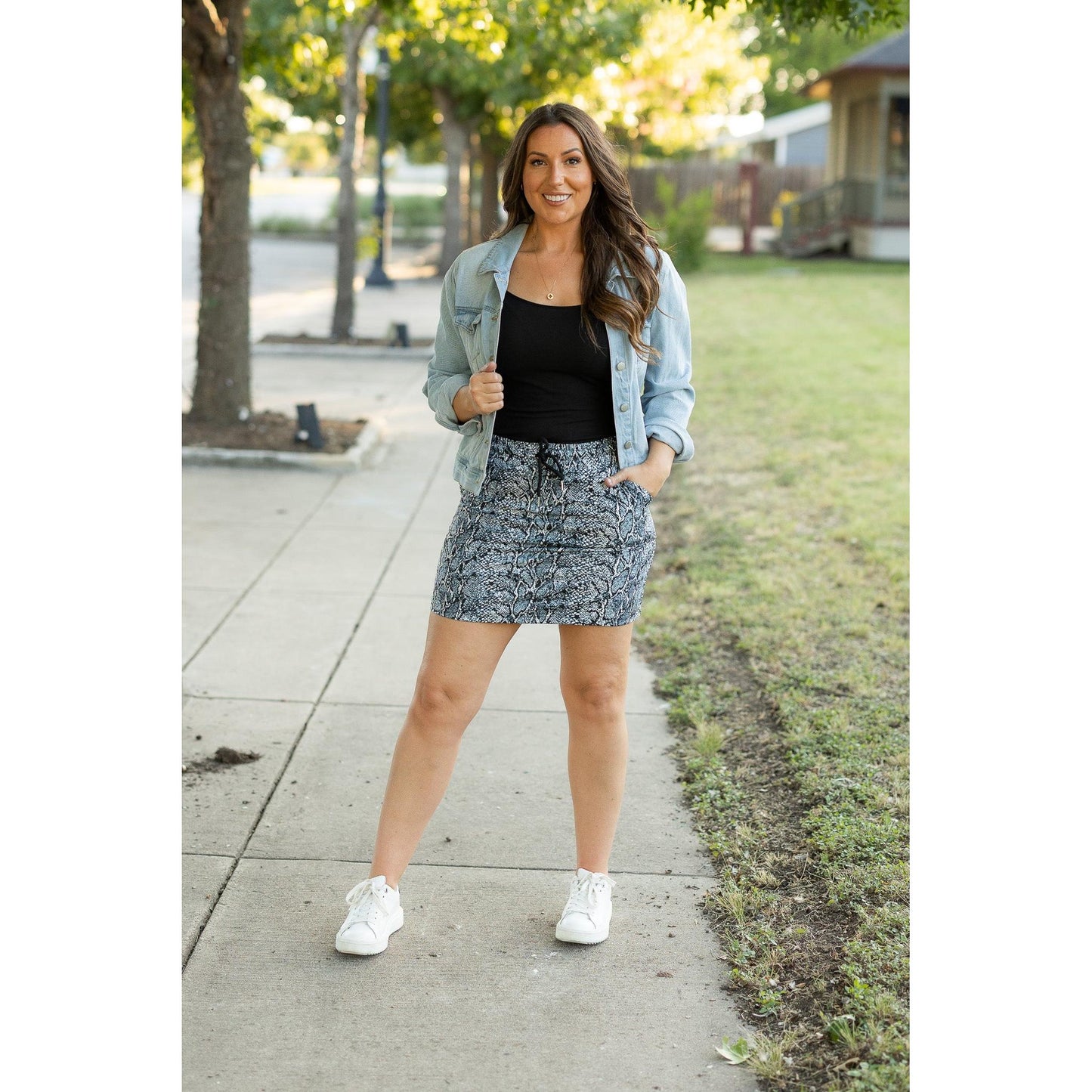 Ready to Ship | The Sydney Snakeskin Jogger Skirt