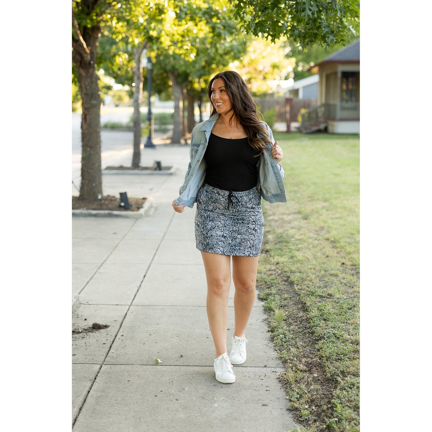 Ready to Ship | The Sydney Snakeskin Jogger Skirt