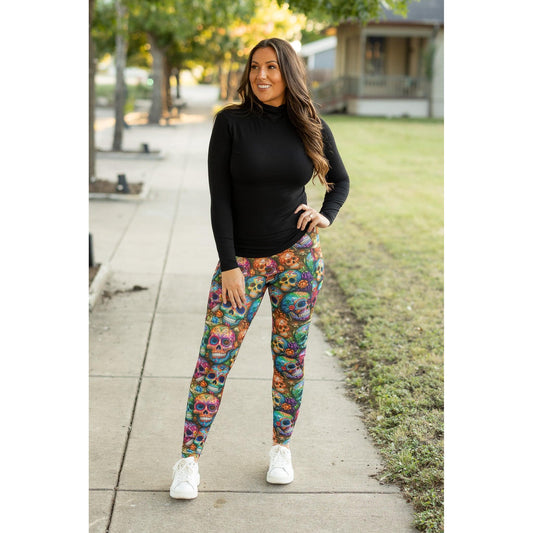 The Piper Paisley Skull Leggings