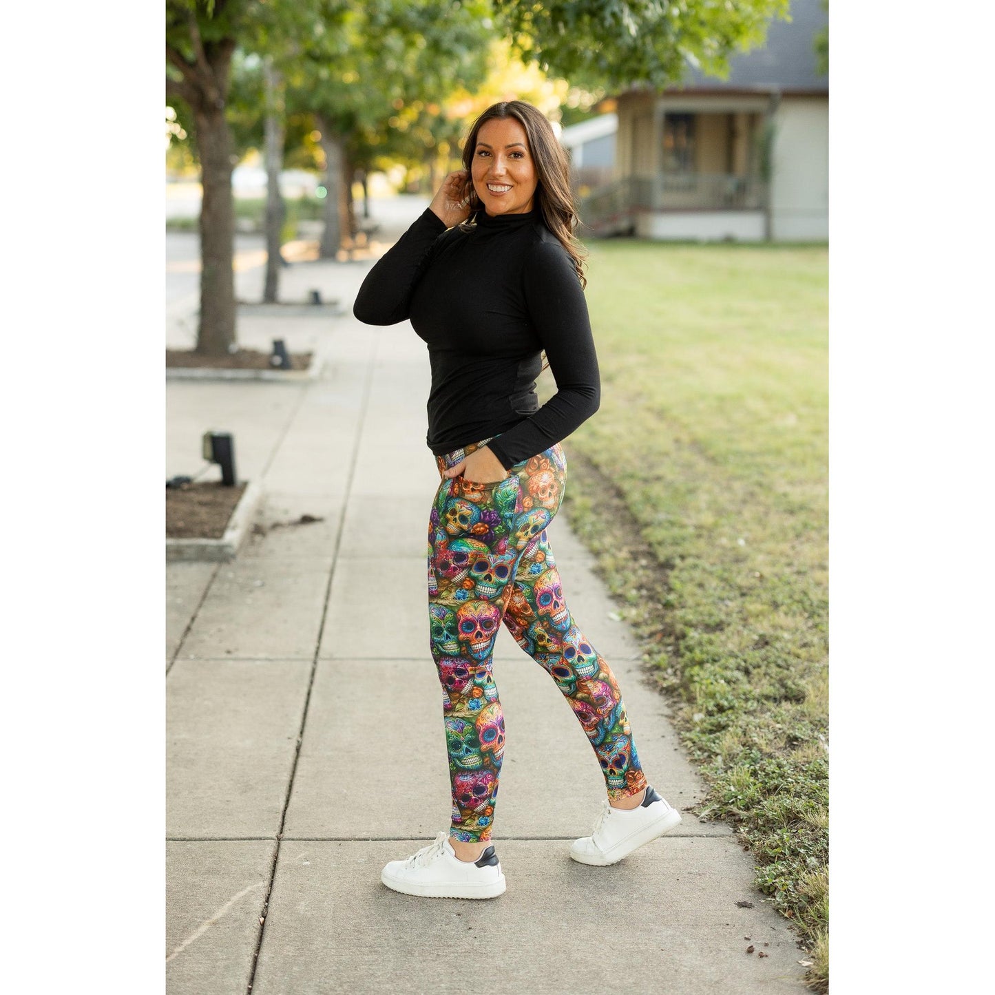 The Piper Paisley Skull Leggings