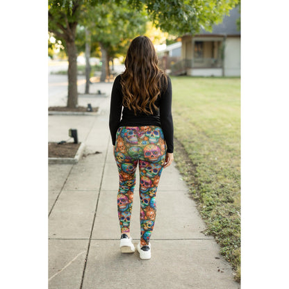 The Piper Paisley Skull Leggings