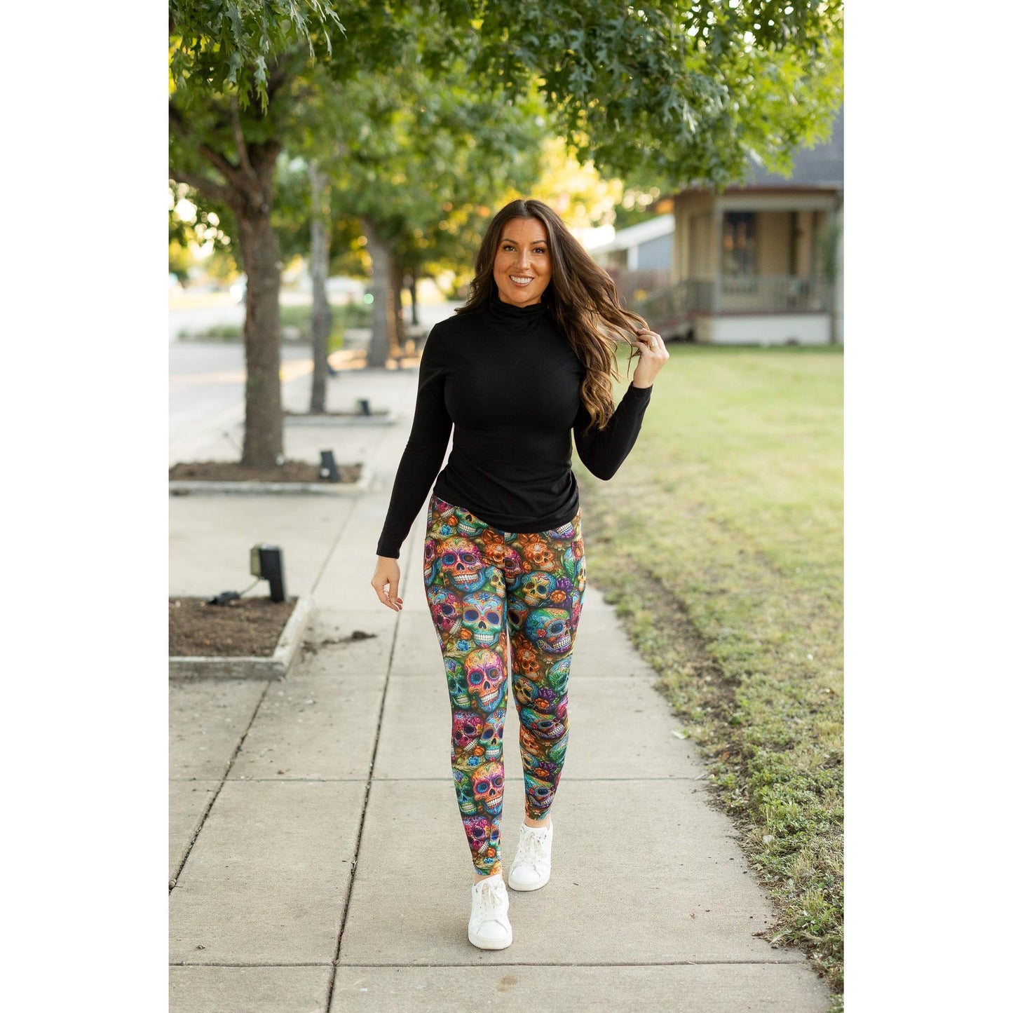 The Piper Paisley Skull Leggings