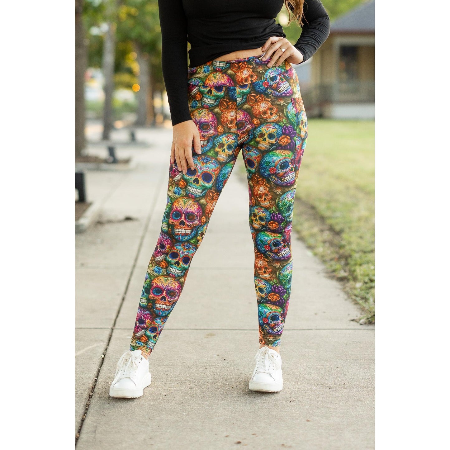 The Piper Paisley Skull Leggings