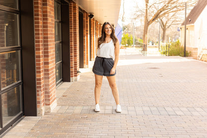 PreOrder | The Emelia Terry Cloth Shorts - Black