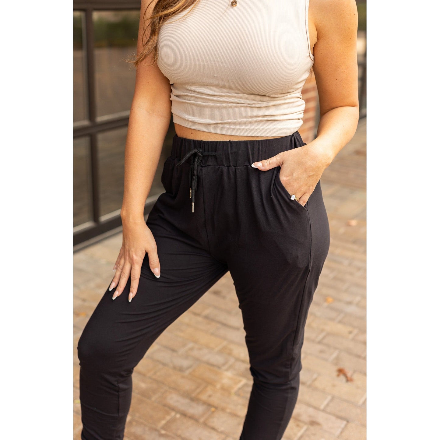 Ready to Ship | The Reagan - Black Joggers  - Luxe Leggings by Julia Rose®