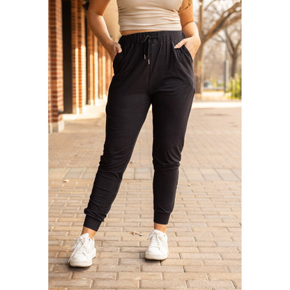 Ready to Ship | The Reagan - Black Joggers  - Luxe Leggings by Julia Rose®