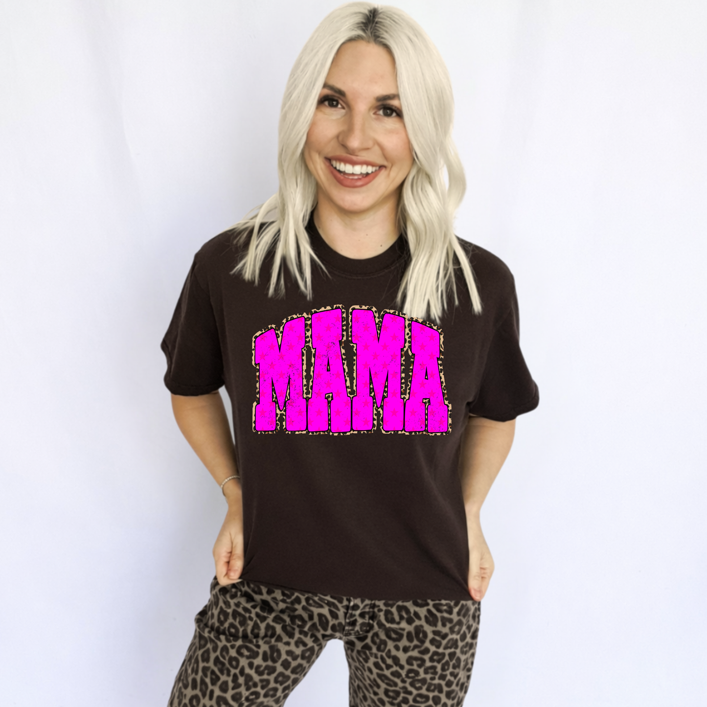 Leopard Bright Mama Graphic Tee