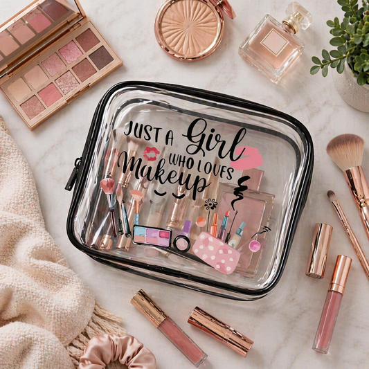 Just A Girl Who Loves Makeup Travel Pouch