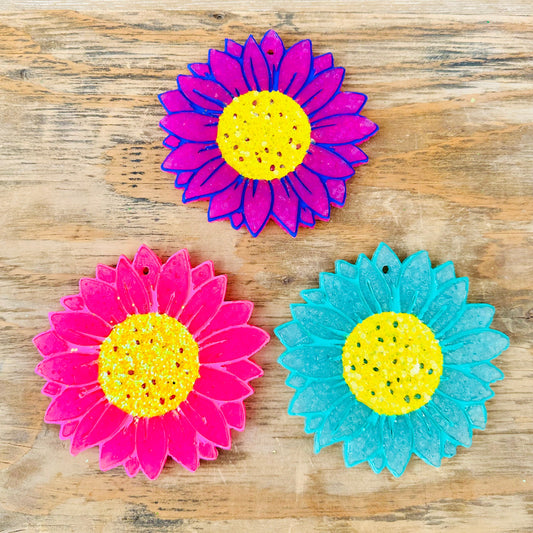 Colorful Vintage Flower Car Freshie