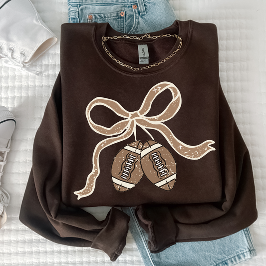 Football Bows Tee/Sweatshirt