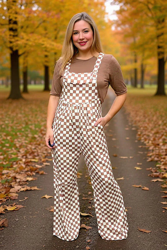 Fall For You Checkered Jumpsuit