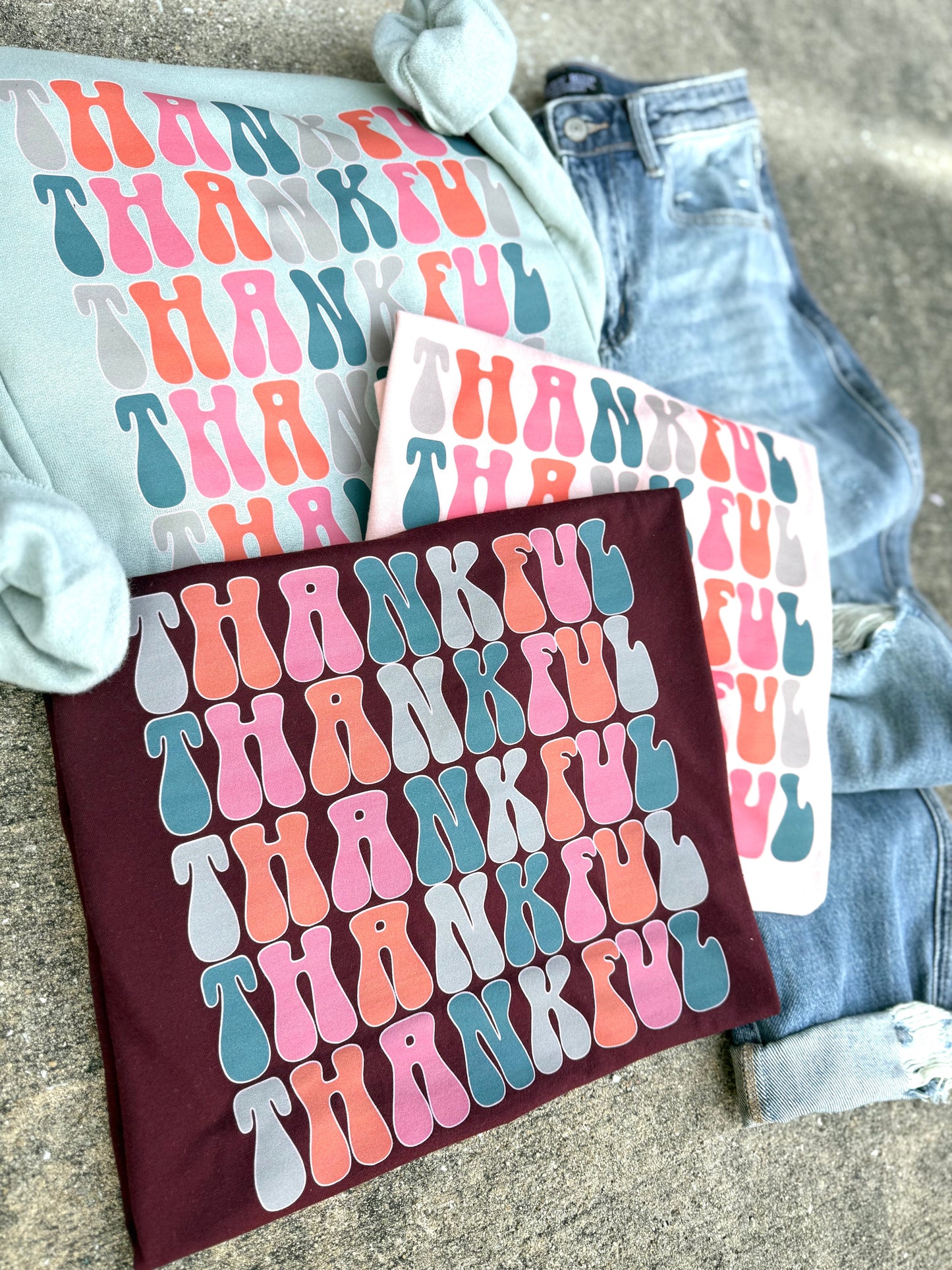 Thankful Stack Tee/Sweatshirt
