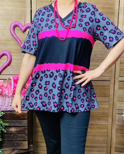 The Molly Pink Leopard Top