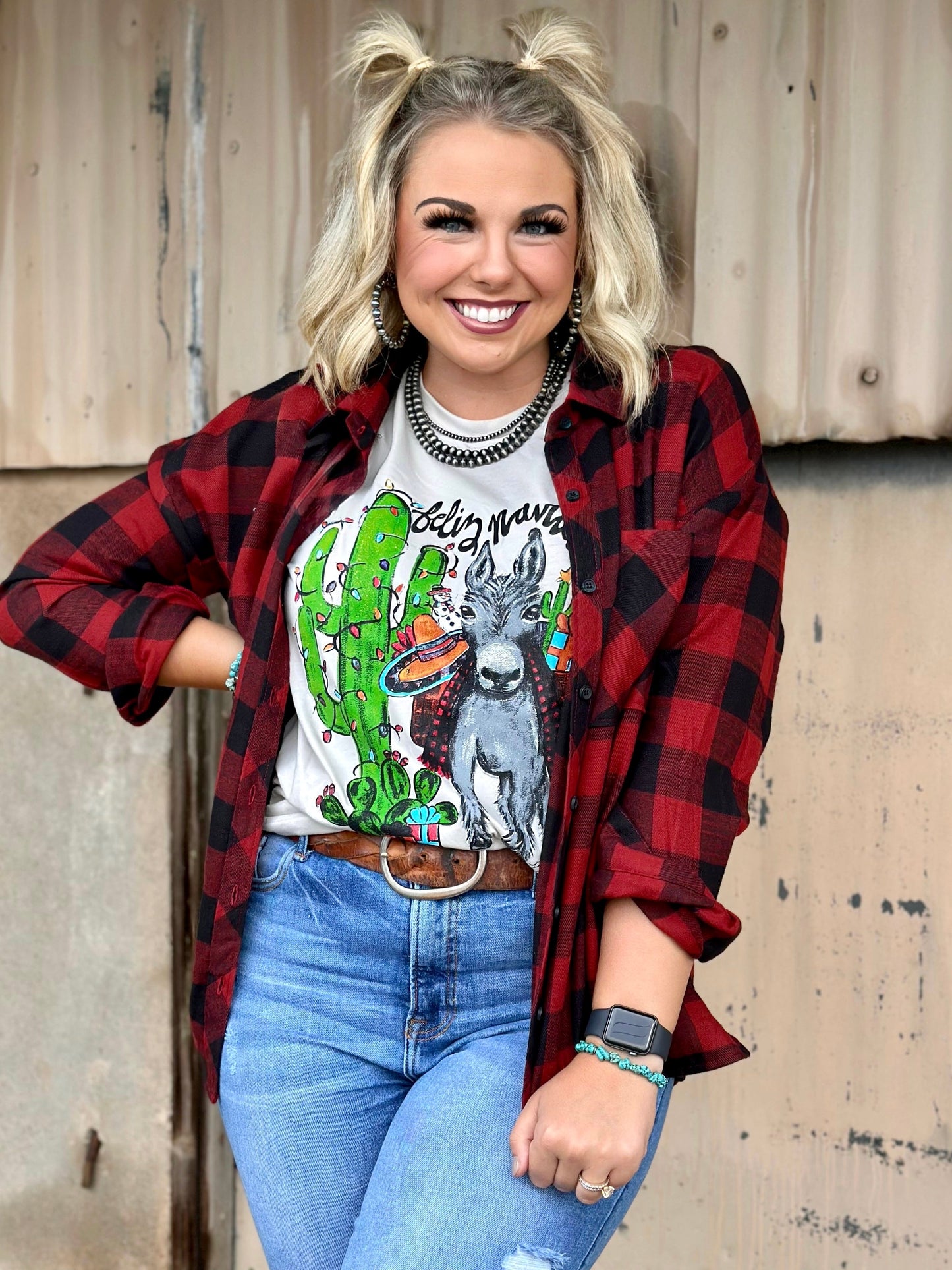 Barbara's Feliz Navidad Christmas Burro Tee